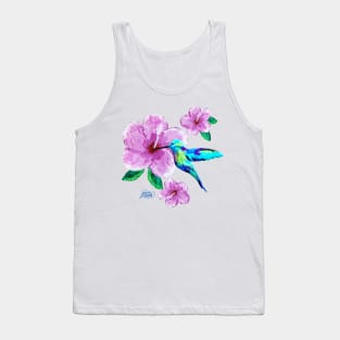 Hummingbird & Flowers Tank Top